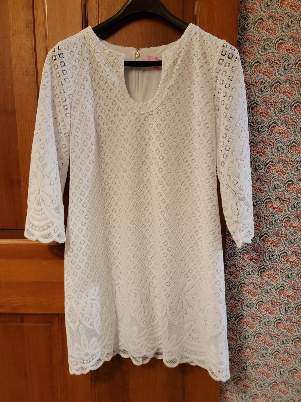 Lilly Pulitzer Mara Dress Resort White Paradise Island Engineered Lace XL